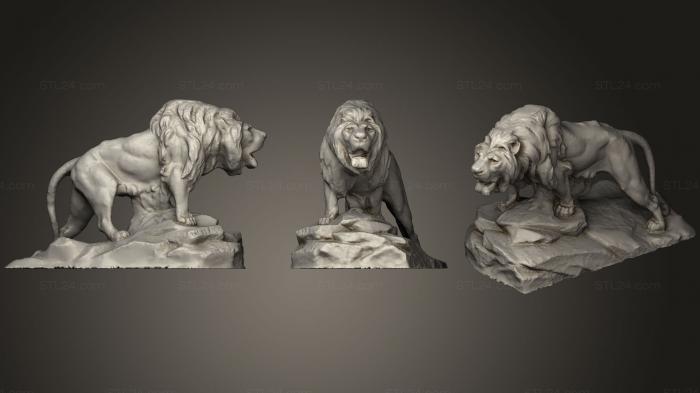 Статуэтки львы тигры сфинксы (Скульптура льва, STKL_0301) 3D модель для ЧПУ станка